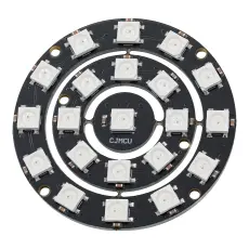 Adresserbara RGB LED-ringar med 21 LED &oslash;58mm - WS2812 @ electrokit