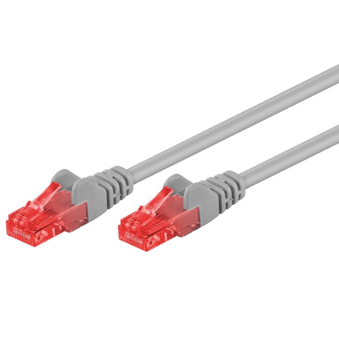 UTP Cat6 nätverkskabel 2m grå CCA @ electrokit (1 av 1)