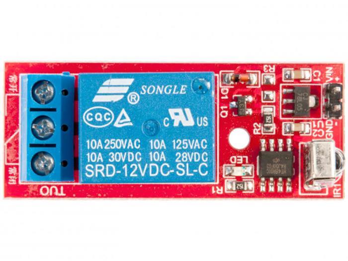 Reläkort 12V med fjärrkontroll IR @ electrokit (2 av 3)