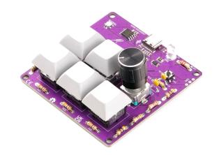 Programmerbart tangentbord med 5 knappar - byggsats @ electrokit