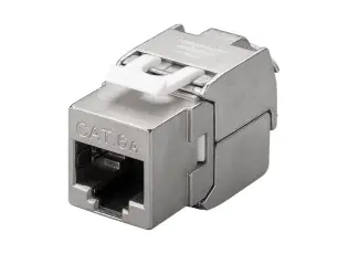 Keystone module Cat6A STP tool-free metal @ electrokit