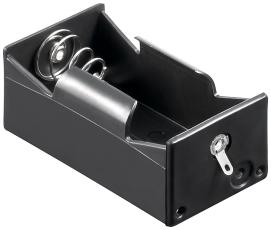 Batterihållare 1x D lödanslutning @ electrokit