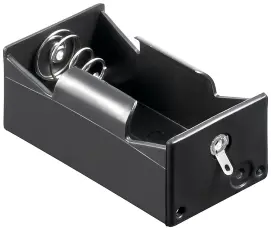 Batterihållare 1x D lödanslutning @ electrokit
