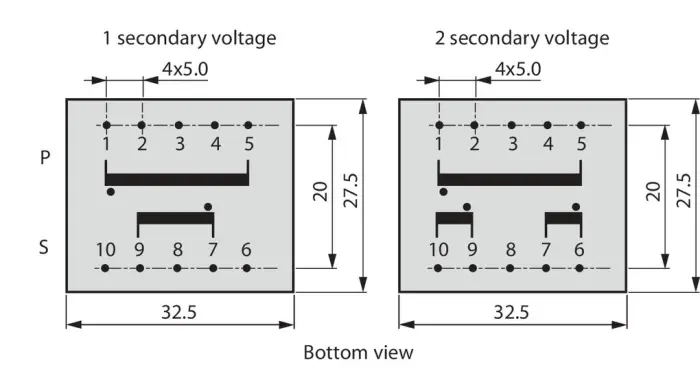 Transformator PCB 1.5VA 2x12V 2x62mA @ electrokit (2 of 2)