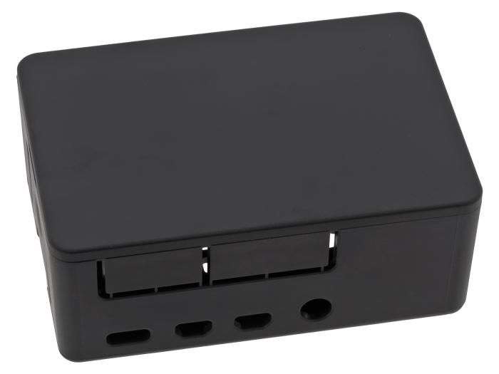 Inbyggnadslåda för Raspberry Pi 4 + HAT - svart @ electrokit (1 av 4)