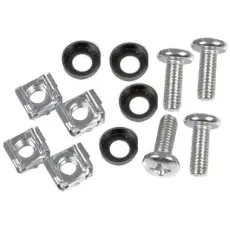19" rackskruv, korgmutter och bricka 4-pack @ electrokit