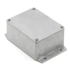 Aluminiuml&aring;da gjuten med fl&auml;ns 115x90x55mm IP67 @ electrokit