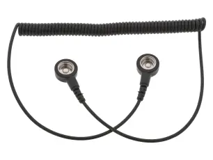 Jordkabel ESD-knapp hona x2 1Mohm 1.8m @ electrokit