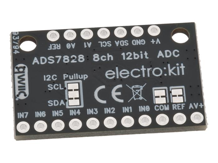 AD-omvandlare 8-kan 12-bit ADS7828 QWIIC @ electrokit (3 av 3)