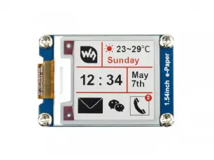 1.54" E-ink display 200x200px black/white/red breakout SPI @ electrokit