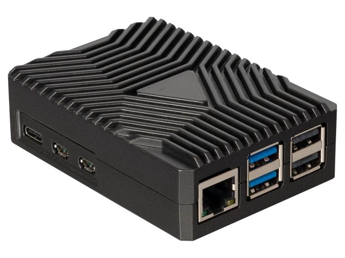 Aluminiumlåda för Raspberry Pi 5 - kylfläns @ electrokit (1 av 3)