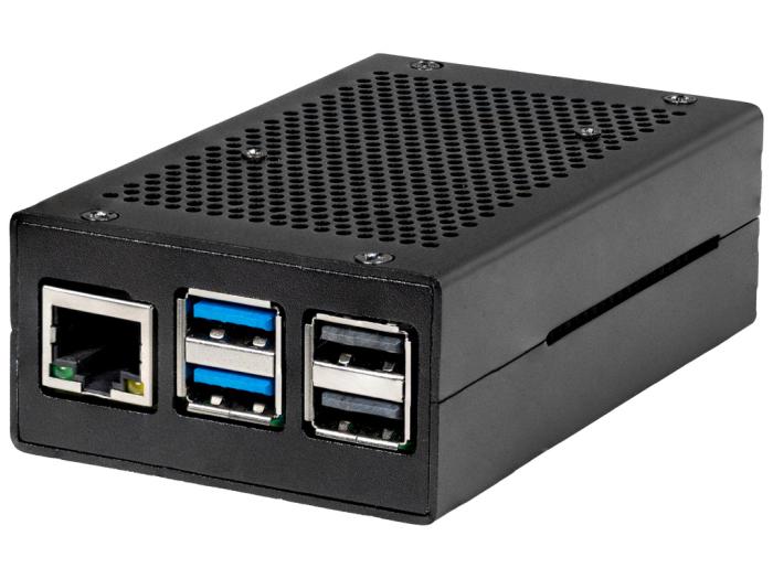 Inbyggnadslåda för Raspberry Pi 5 - aluminium @ electrokit (1 av 2)