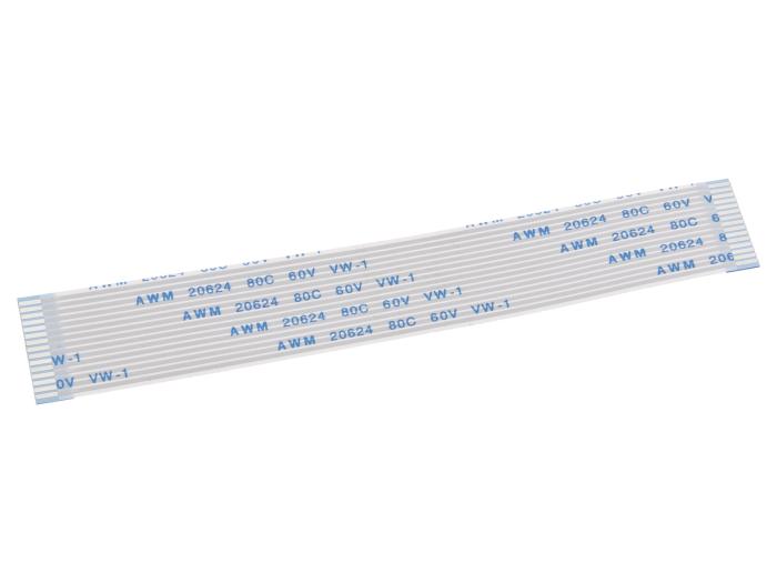 FPC-kabel 15-pol 1.0mm 100mm samma-sida @ electrokit (1 av 1)