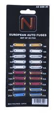 Torpedo GBC fuse assortment 20 pcs @ electrokit