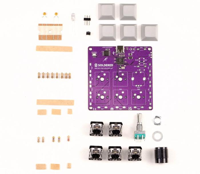 Programmerbart tangentbord med 5 knappar - byggsats @ electrokit (2 av 5)