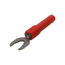 Adapter 4mm till gaffel röd @ electrokit
