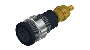 Safety socket &oslash;4mm - black @ electrokit