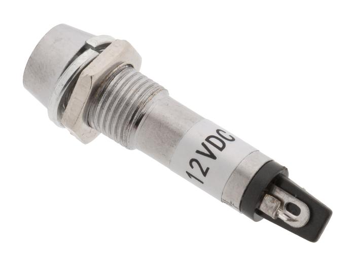 Panelindikator 12VDC ø8mm röd @ electrokit (2 av 2)