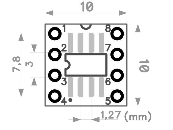 Adapterkort SO-8/TSSOP-8 - DIP-8 @ electrokit (3 av 4)