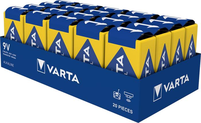 9V 6LR61 alkaline battery Varta 20-pack @ electrokit (2 of 2)