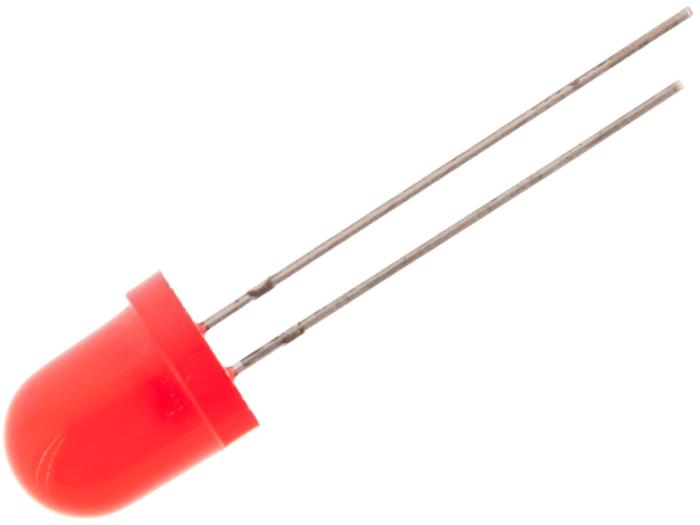 LED 8mm röd 2.0V 2mcd diffus 35gr @ electrokit (1 av 1)