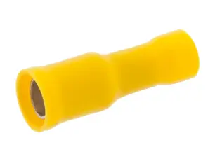 Bullet Connector female 5mm 4-6mm2 yellow @ electrokit