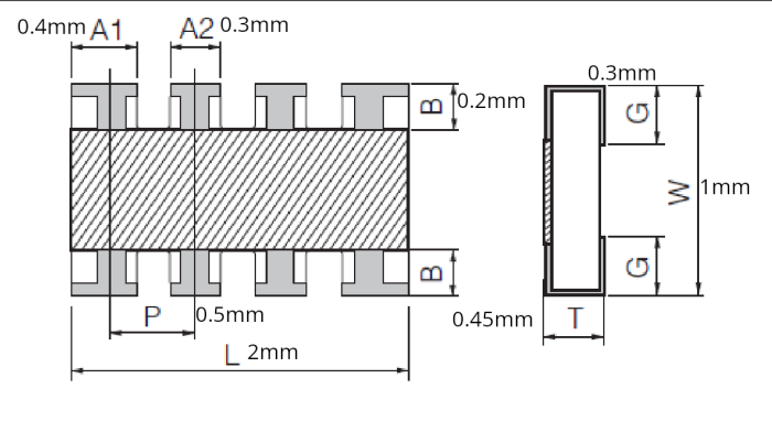 Motståndsnät CAT16 0402x4 47kohm @ electrokit (2 av 2)