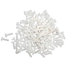 Skruv nylon MCS M3 x 10mm - 100-pack @ electrokit