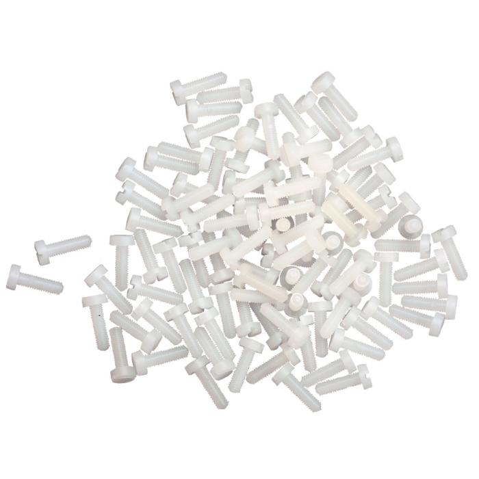 Skruv nylon MCS M3 x 10mm - 100-pack @ electrokit (1 av 1)