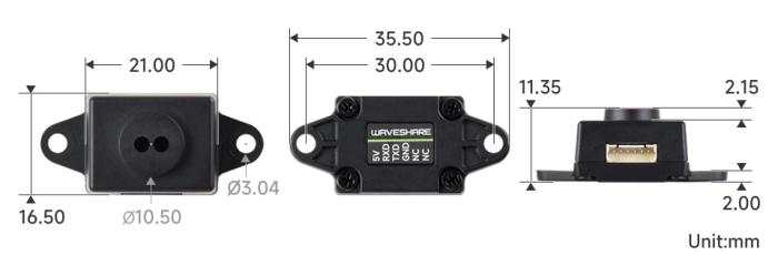 Distance sensor TOF Lidar 0.02-20m UART @ electrokit (8 of 9)