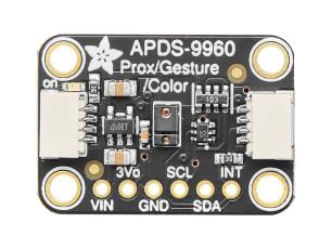 Ljus- RGB- och rörelsesensor APDS9960 monterad på kort @ electrokit