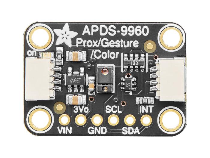 Ljus- RGB- och rörelsesensor APDS9960 monterad på kort @ electrokit (1 av 6)