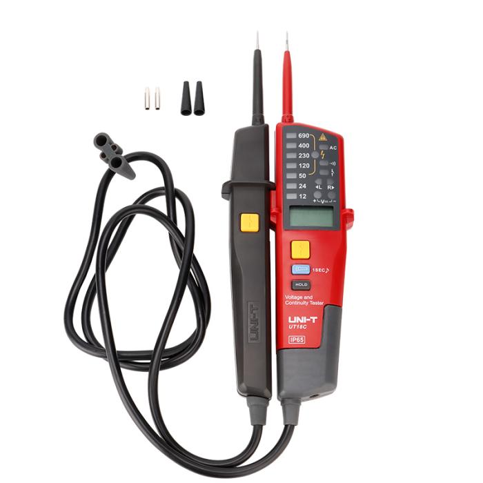 Voltage tester AC/DC 12-690V Uni-T UT18C @ electrokit (2 of 4)