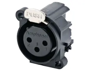 XLR 3-pol hona PCB vinklad @ electrokit