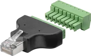 Terminalblock RJ45 hane @ electrokit