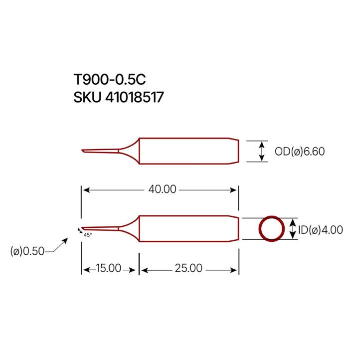 Solder tip T900-0.5C @ electrokit (2 of 2)