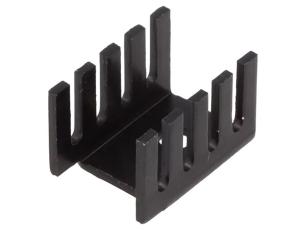 Heatsink TO-220 19x13x13mm 27K/W black @ electrokit