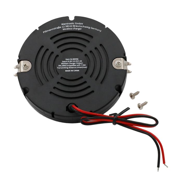 Flush mounted QI-charger 10W 12VDC vehicle-approved @ electrokit (2 of 3)
