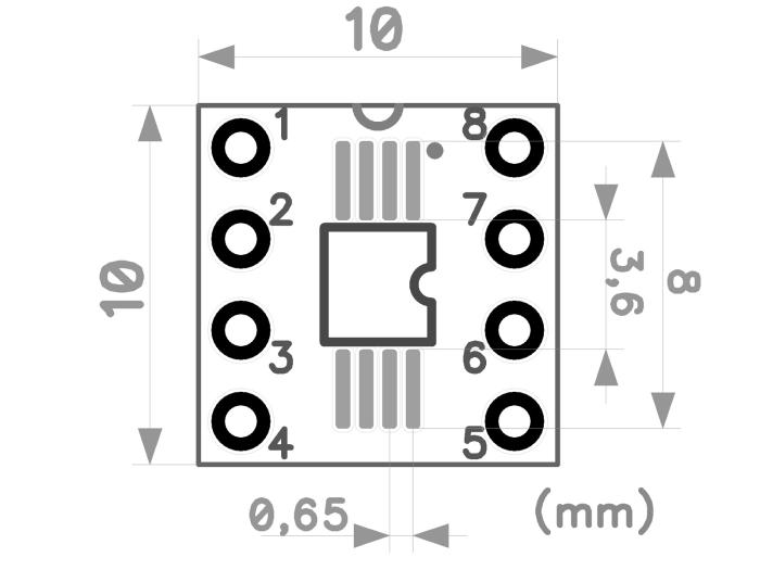 Adapterkort SO-8/TSSOP-8 - DIP-8 @ electrokit (4 av 4)