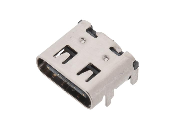 USB-C hona 16-pin SMD vinklad @ electrokit (1 av 2)
