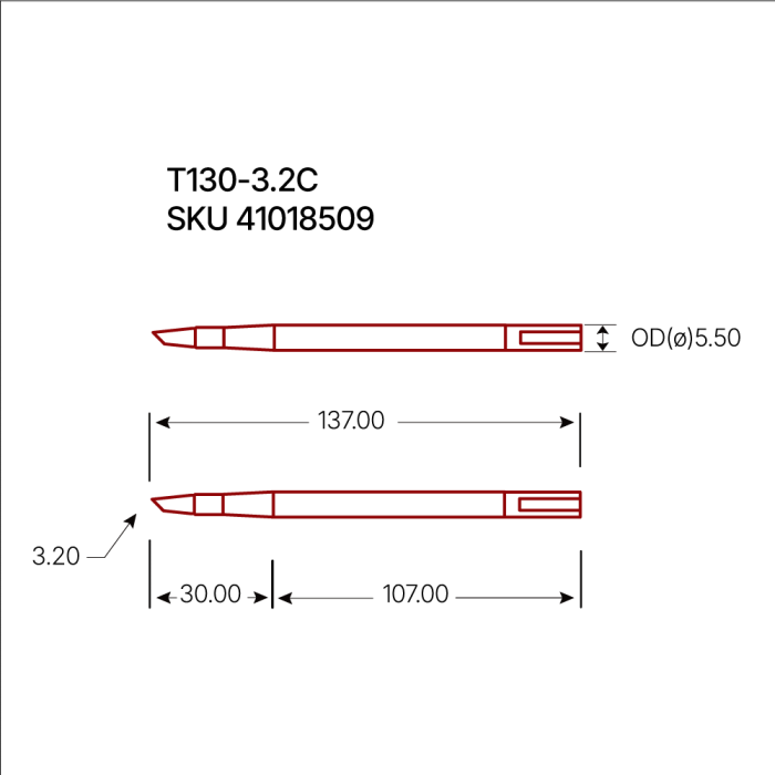 Lödspets T130-3.2C @ electrokit (2 av 2)