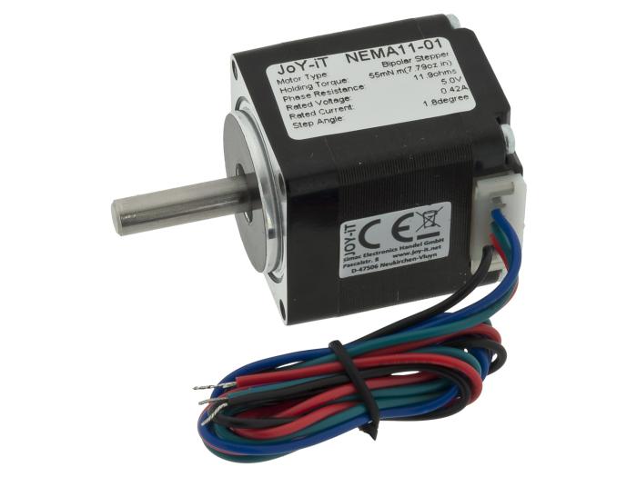 Stegmotor NEMA11 1.8° 0.055mNm @ electrokit (1 av 3)