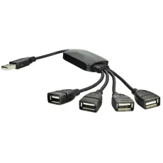 USB-A Hub med 4 portar USB2.0 @ electrokit