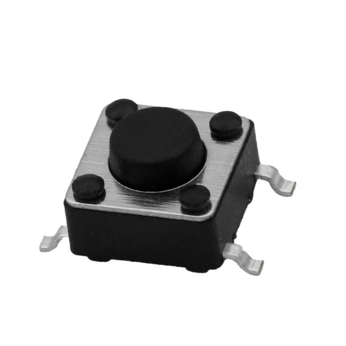 Tactile switch SMD 6x6x4.3mm black @ electrokit (1 of 1)