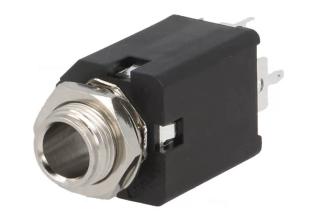 6.3mm female 2-pin mono chassis switch @ electrokit