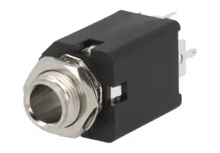 6.3mm female 2-pin mono chassis switch @ electrokit