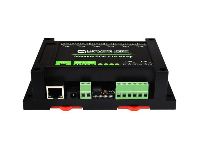 Relämodul 8-kan Ethernet DIN-skena @ electrokit (2 av 8)