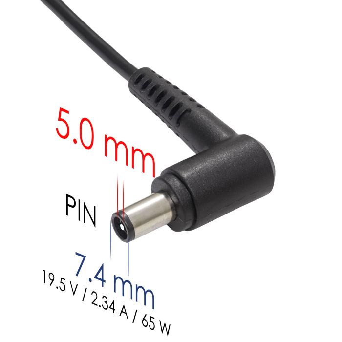 Laptopladdare 19.5V 3.34A 65W 7.4x5.0mm + pin - AK-ND-05 @ electrokit (2 av 5)