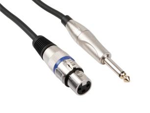 Cable XLR female to 6.3mm TS male 3m @ electrokit