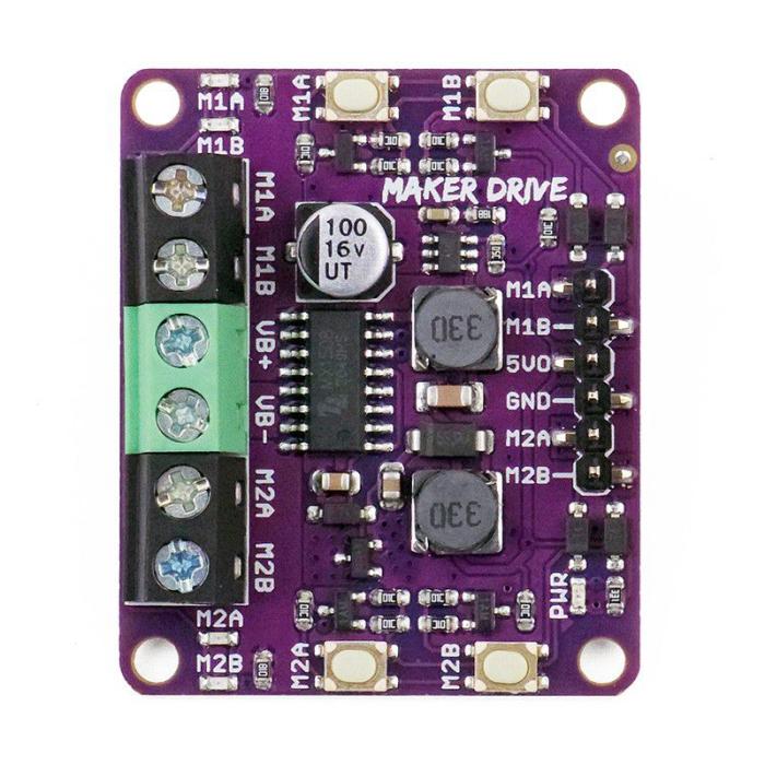 Motordrivare 2-kan 2.5-9.5V 1A @ electrokit (2 av 8)